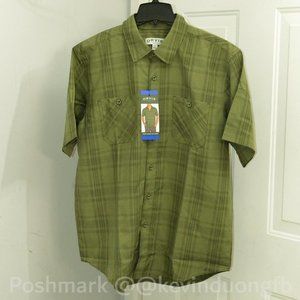 GREEN NWT Men’s Short Sleeve Woven tech shirt Orvis